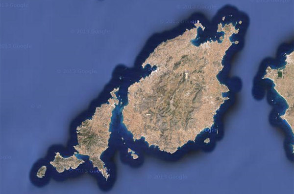 Πάρος Δορυφορική Φωτογραφία